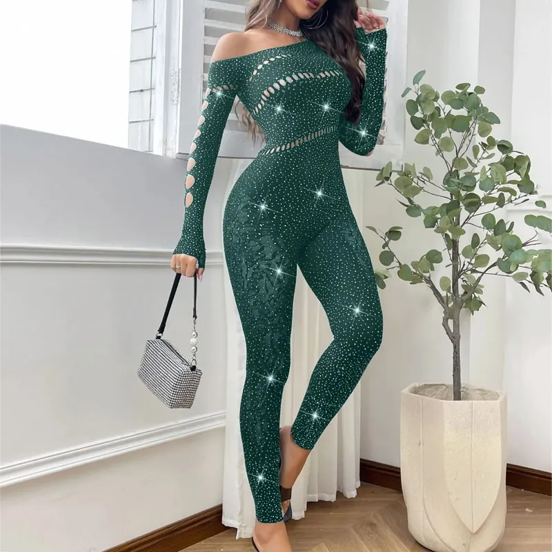 2025 Lace Embroidery Bra Set Women Sexy Mesh Rhinestone Jumpsuit Long Sleeve See Through Sexy Bustier Lingerie for Women — image 10
