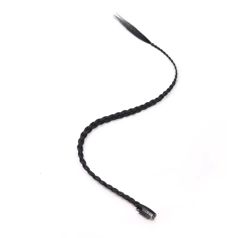 Estensioni clip-in sintetiche da 5 pezzi / lotto per le donne Coda di cavallo Arcobaleno Estensione dei capelli treccia 22 '' Ombre Parrucchino Treccia con clip — image 14