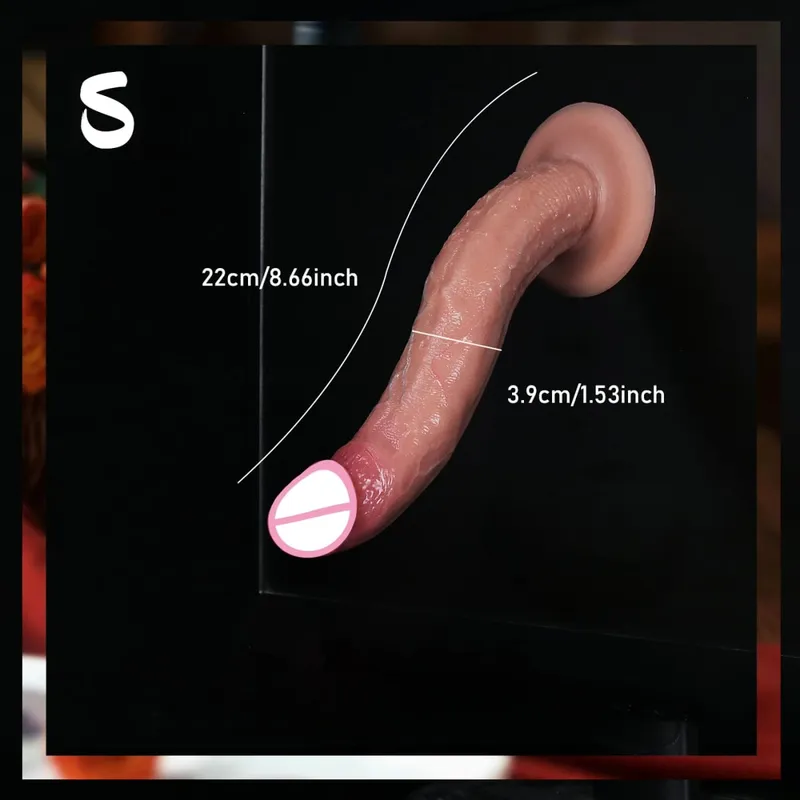 Realistic Long Soft Butt Plug Dildo 3 Sizes Fake Penis Skin Feel Silicone Cock Woman Man Masturbation Suction Cup Anal Sex Toys