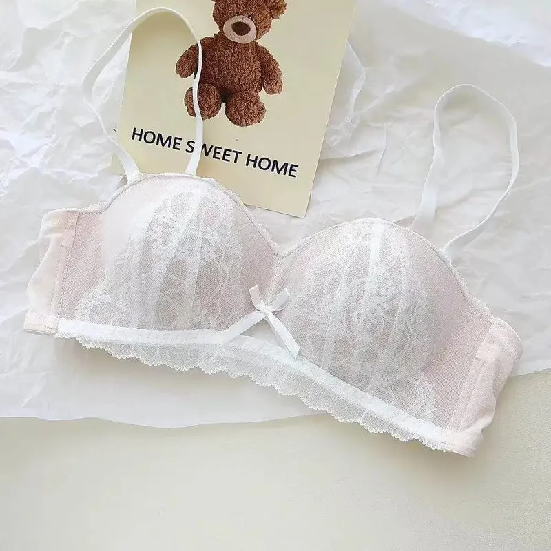 Ensemble de soutien-gorge demi-tasse en dentelle française, Push Up sans fil, petite poitrine, améliore le levage, Anti-affaissement, confort, ensemble de Lingerie Sexy pour femmes — image 11