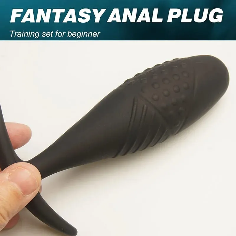 Silikon-Anus-Buttplugs mit konischer Basis für Komfort, strukturiertes Analsex-Spielzeug, Trainer-Training, Analplug, Buttplug, Butplug — image 3