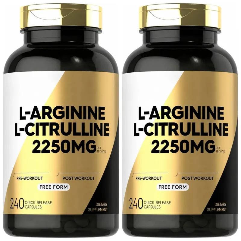 L-Arginine L-Citrulline Capsules -Amino Acid Dietary Supplement Non-GMO Daily Health Supplements 240 Capsules — image 4