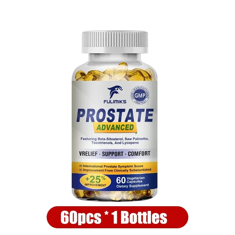 Premium Prostate Capsules with Saw Palmetto & Beta-Sitosterol Supports Urinary Flow Prostate Health & Comfort Relieve Bladder