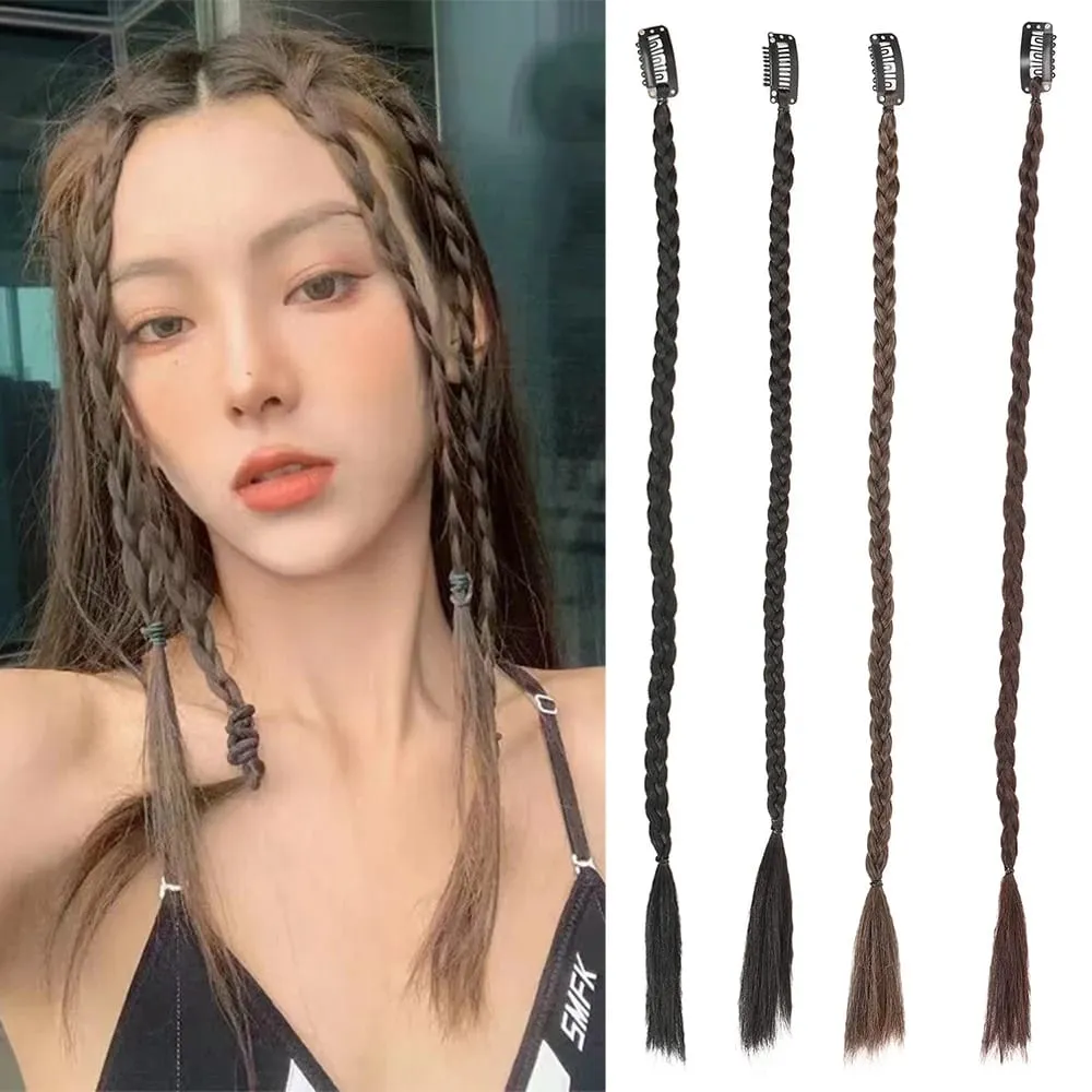 1Pcs Synthetic Braid Wig with Strong BB Clips Lightweight Box Braid Ponytail Hair Pieces for Women Fashion Accessory — image 2