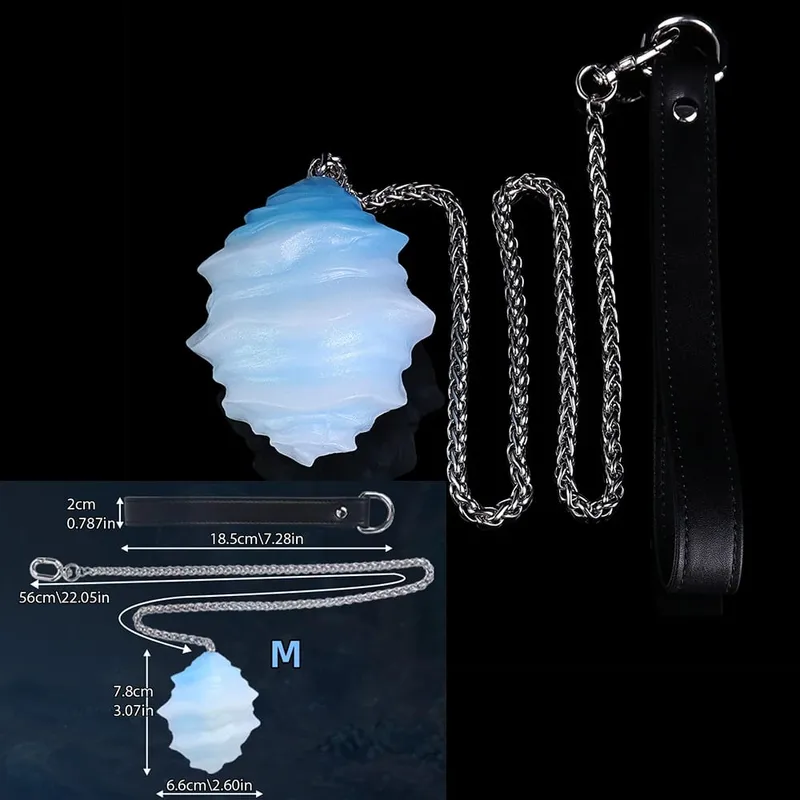 Fantasy Egg Toys With Long Chain Platinum Silicone Anal Plug Eggs Vaginal Balls Sex Toy For Adult Women Men Couple Flirting — image 11