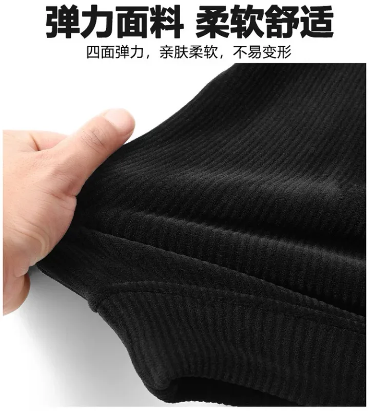 Extra Big Size Men's Sweatshirt Half Zip Pullover Corduroy Fleece Plus Large 6xl 7xl 8xl 9xl 10xl Autumn Winter Warm Casual Top — image 10