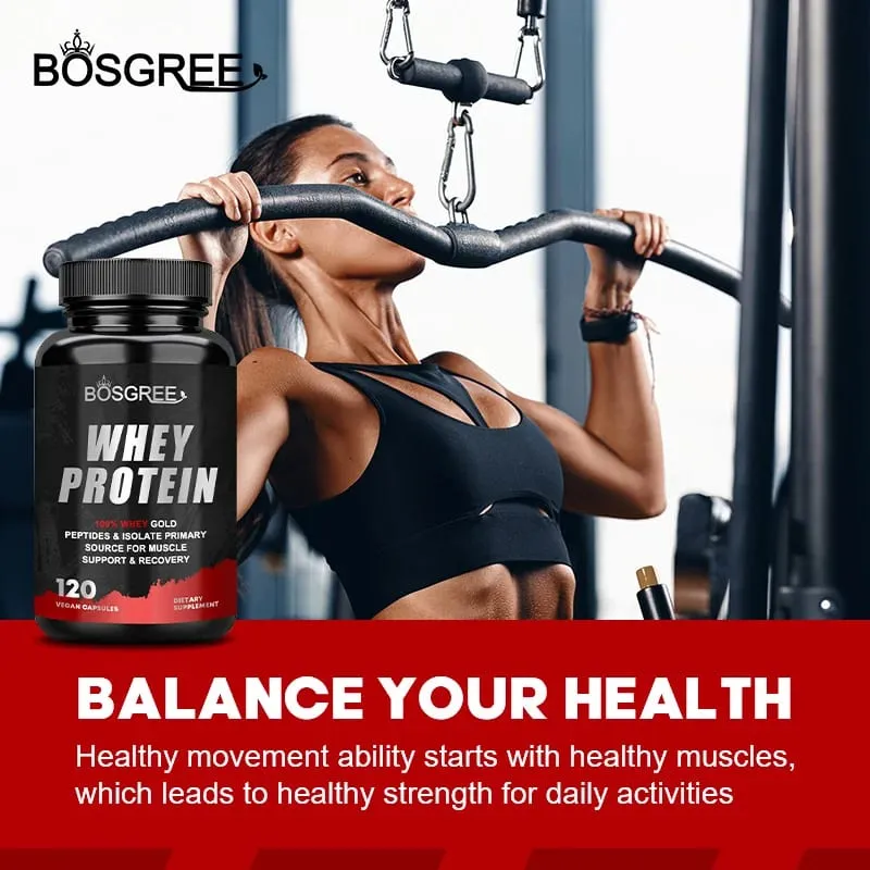 Whey Protein Capsules - Contains 6000mg of Protein - Balanced Muscle Health Boost Immunity and Support Post-exercise Recovery — image 4