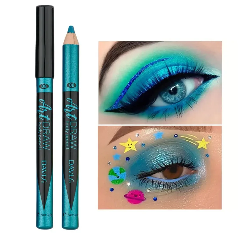 15 Color Eyeliner Lip Liner Pen Black Blue Multicolor Metallic Pearly Glitter Matte Finish Punk Smokey Style Eye Makeup Pen — image 15