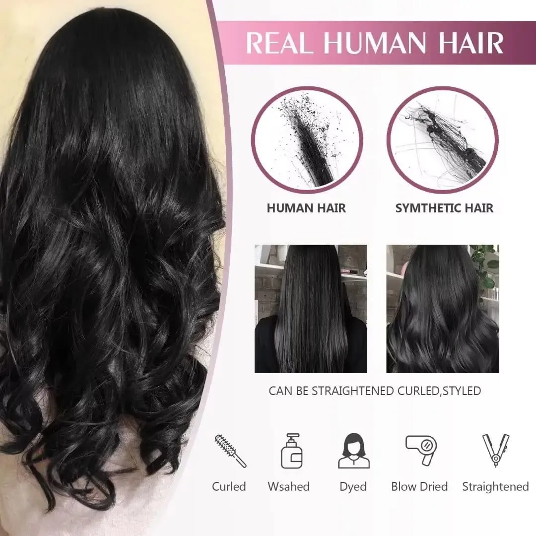 Straight Tape in Hair Extensions Human Hair Natural Black 20 Inch 50g 20pcs Skin Weft Seamless Tape in Real Remy Straight Hair for Women — image 6