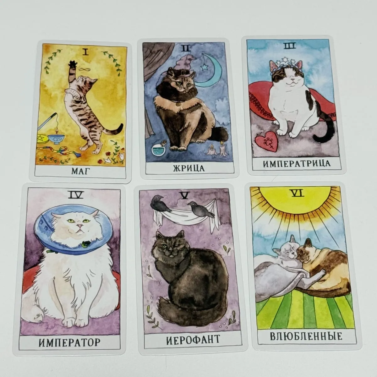 78Pcs Cat Tarot Deck Cute Kitten Series Russian Version Board Games Divination Tarot Cards — image 2