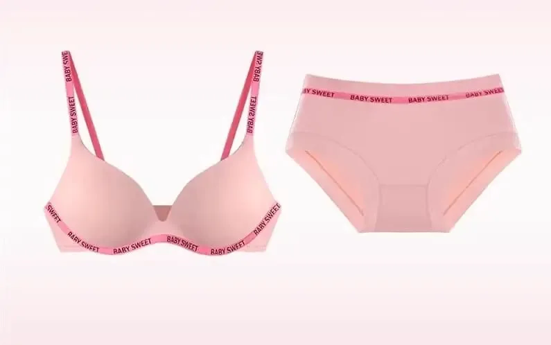 New Dopamine Color Seamless Wireless Bra Set Push Up Gather Sexy Lingerie Panties Underwear For Women 32‑38AB bra set — image 13