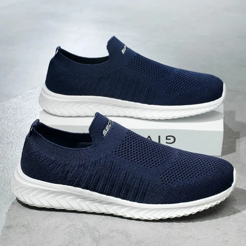 Men Vulcanize Shoes Mesh Men Shoes Lightweight Comfortable Men's Sneakers 2025 Autumn Fashion Slip on Flats Shoes Male Loafers — image 14