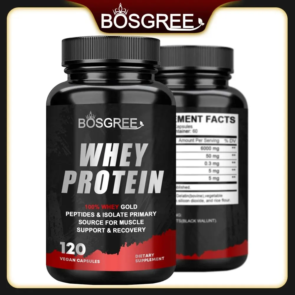Whey Protein Capsules - Contains 6000mg of Protein - Balanced Muscle Health Boost Immunity and Support Post-exercise Recovery — image 2