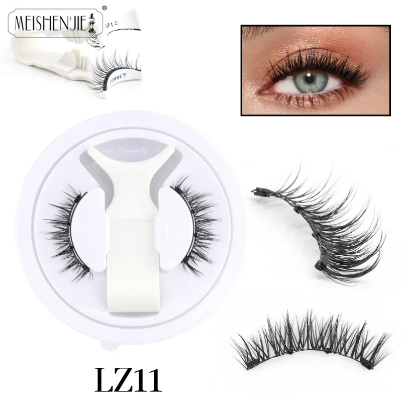 Magnetic Eyelashes 1Pcs No Glue Needed Reusable Natural Look 3D Lashes Easy Apply Soft Magnetic Lashes Kit for Eye Makeup