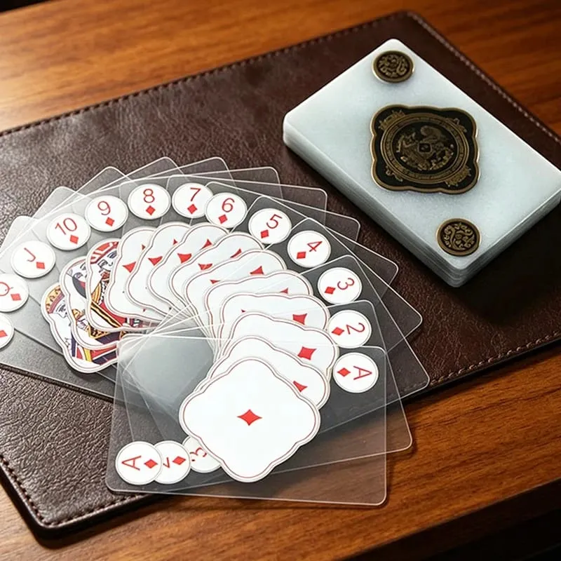 Waterproof Transparent Plastic Playing Cards Creative Durable PVC Poker for Deck Board Game Classic Card Game Family Fun — image 1