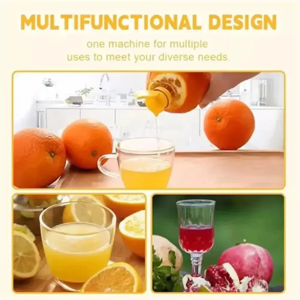 New Screw Top Lemon Juicer Mini Manual Lemon Squeezer Portable Lemon Juicer With Lid Squeeze Lime for Cocktails Plastic Manual — image 4