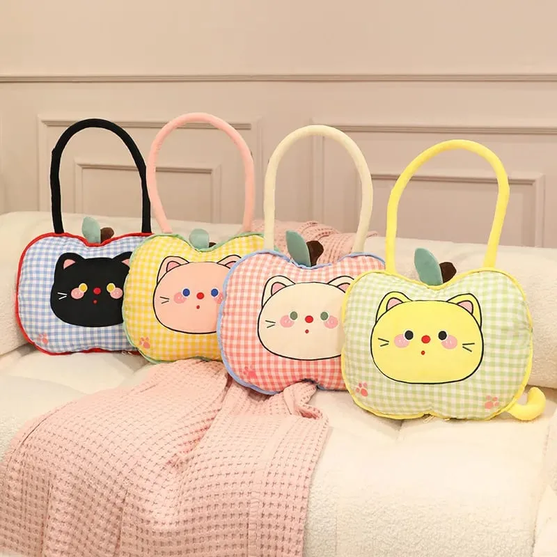 Apple Plush Pillow Cat Stuffed Cushion Kawaii Soft Sofa Cushion Air Conditioning Blanket Throw Pillow Adorably Birthday Gifts — image 3