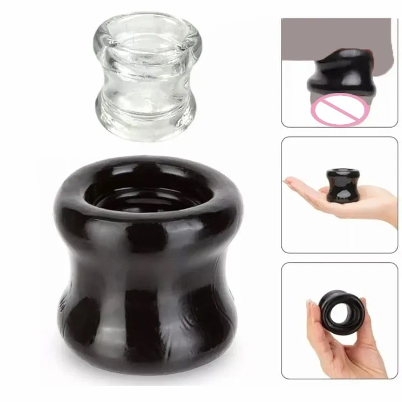 Stretcher Penis Rings Enlarger Erection Silicone Sleeves For Penis Enlargement Extender Testis Restraints Penis Rings Sex Toys — image 2