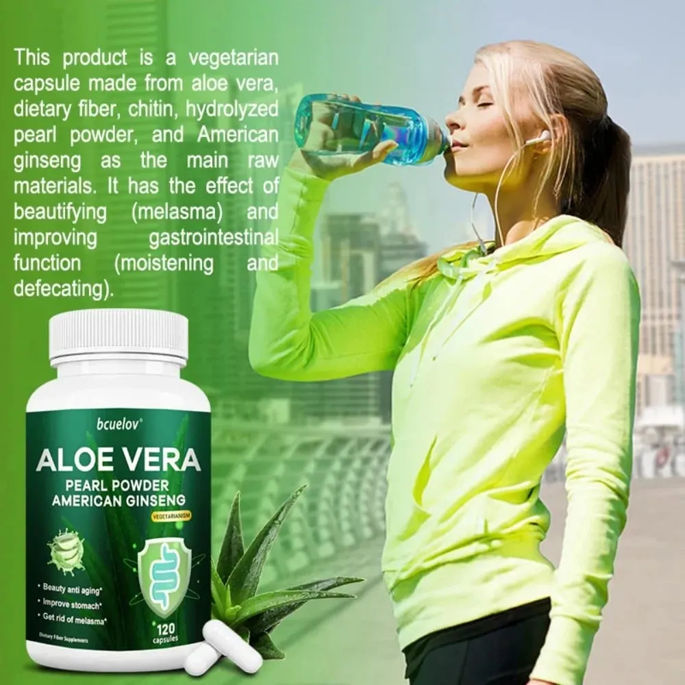 Aloe Vera Extract Capsules Helps Relieve Constipation Colon Cleansing and Detoxification and Manages Weight Metabolism — image 4