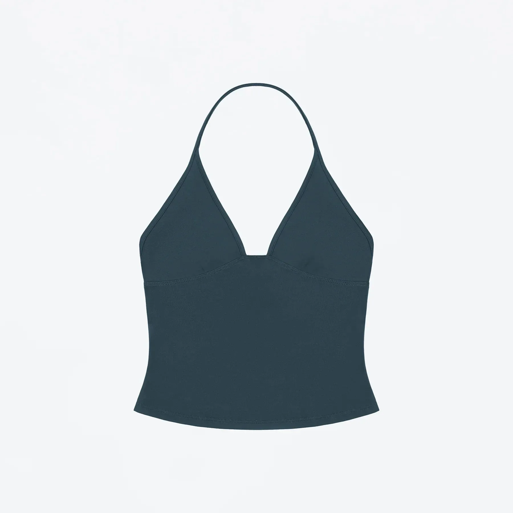 Tank Deep V Halter Neck Camisole Slim Fit Short Crop Top Tight-Fitting Waist-Cinching Backless Tank Top Versatile Outerwear Solid Color Base Shirt for a Spicy Look — image 12