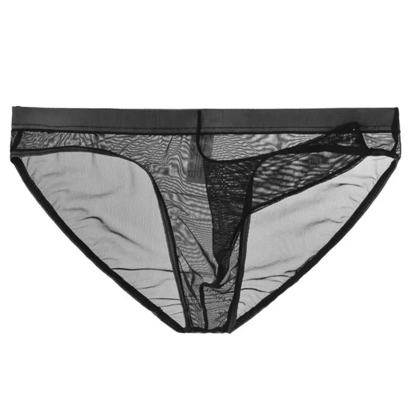 Panlalaking Underwear Mesh Transparent Elephant Nose Briefs Manipis Magaan Mabilis na Dry Mababang Baywang Breathable Panloob