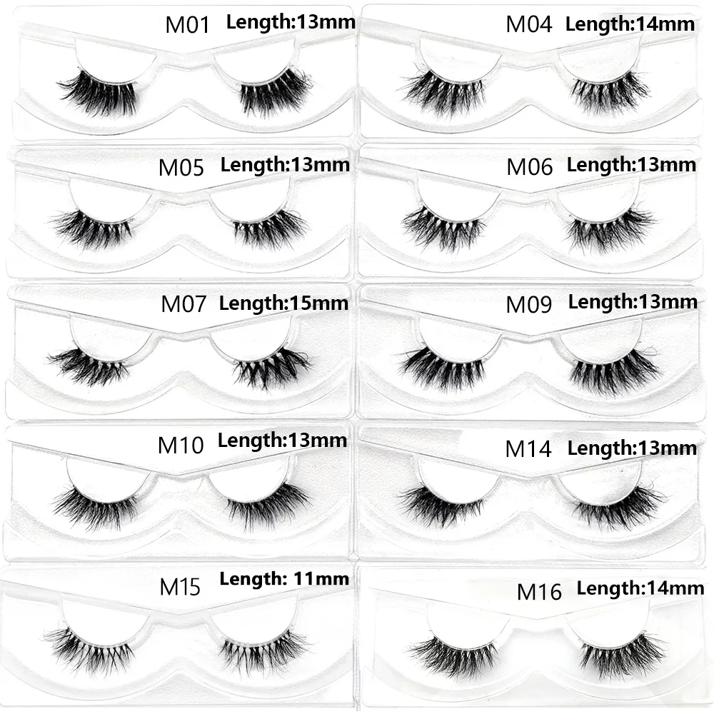 Bulk Items 10/30/60/100 Pairs Mink Half Lashes Natural Long Fluffy Wispy Half False Eyelashes Extension Lightweight Short Lashes