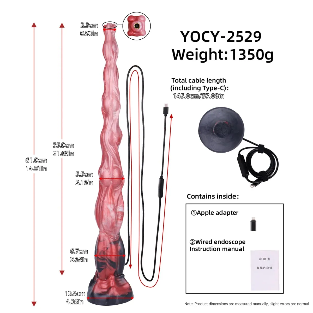 Anal Plug Silicone Dildo Endoscope Camera Anal Dilator Anus Extender Vaginal Butt Expansion Fantasy Dildos Extreme Sex Toys — image 6