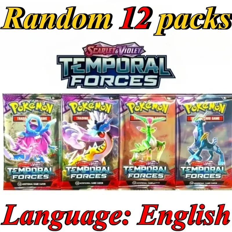 10 Pokémon Card Packs Bright Stars 151 Prismatic Evolutions PALDEAN FATES English Reinforcement Battle Transaction Card Gift — image 29