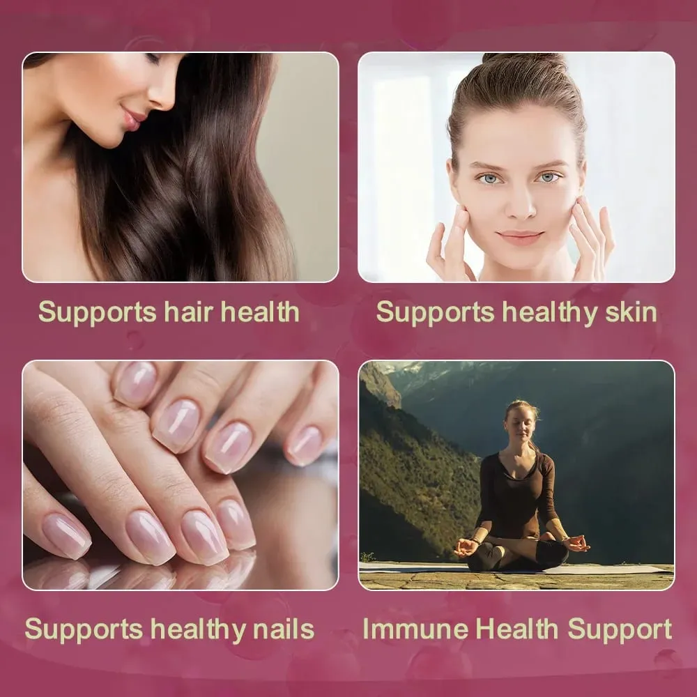 Women Hair Growth Supplement Capsules with Multivitamins Collagen and Biotin for Thicker Fuller Hair Nails and Skin Health — image 3