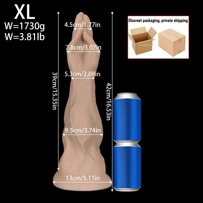 Huge Simulated Palm Anal Plug Fisting Butt Plug Dilation Training Prostate Massage Anal Dildos Toys XXL For Women Male Sex Toys — image 11