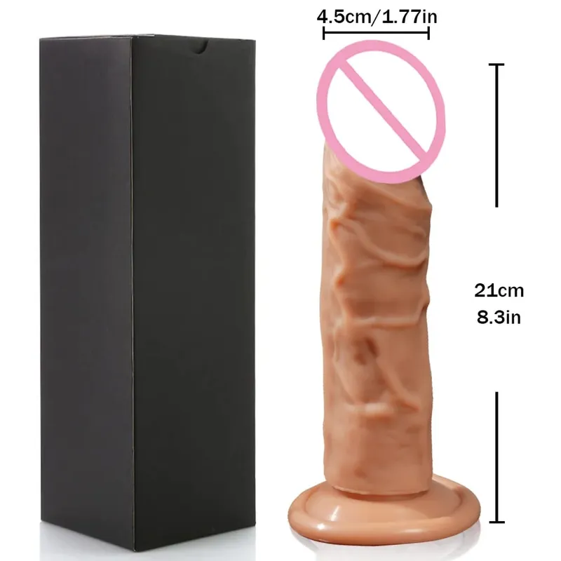 Realistické dildo na penis silikonové dildo pro začátečníky vaginální anální dildo bodu G se silnou přísavkou Sexuální hračky pro dospělé Pro ženy Masturbace — image 7
