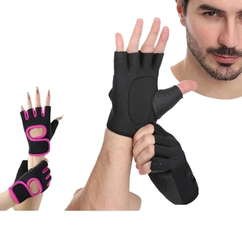 2PCS Gym Gloves Weightlifting Workout Dumbbell Crossfit Bodybuilding Accessorie Breathable Fitness Gloves Silicone Palm Hollow — image 4