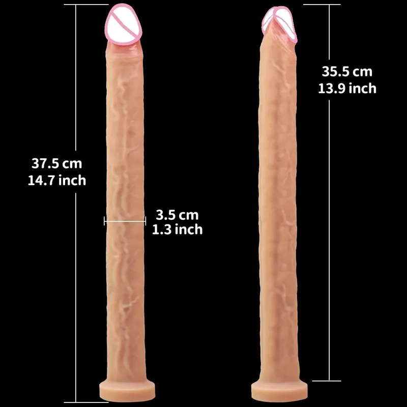 Extra Long Realistic Dildos G-Spot Stimulation Deep Touch Penis Vagina Anal Massage Penetration Dick Sex Toys for Women and Men — image 8