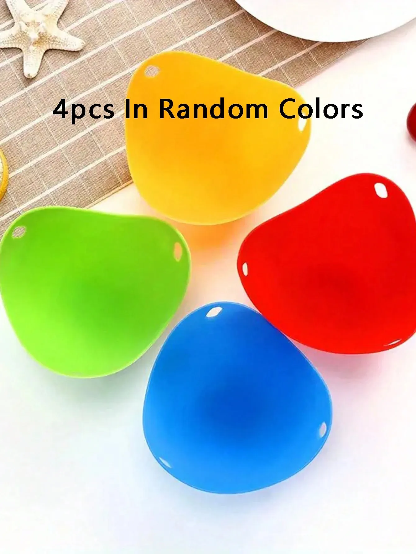4pcs In Random Colors Egg Boiler Mold Cup Silicone Egg Poachers Poached Egg Cups For Microwave Air Fryer Stovetop Egg Cooking — image 9