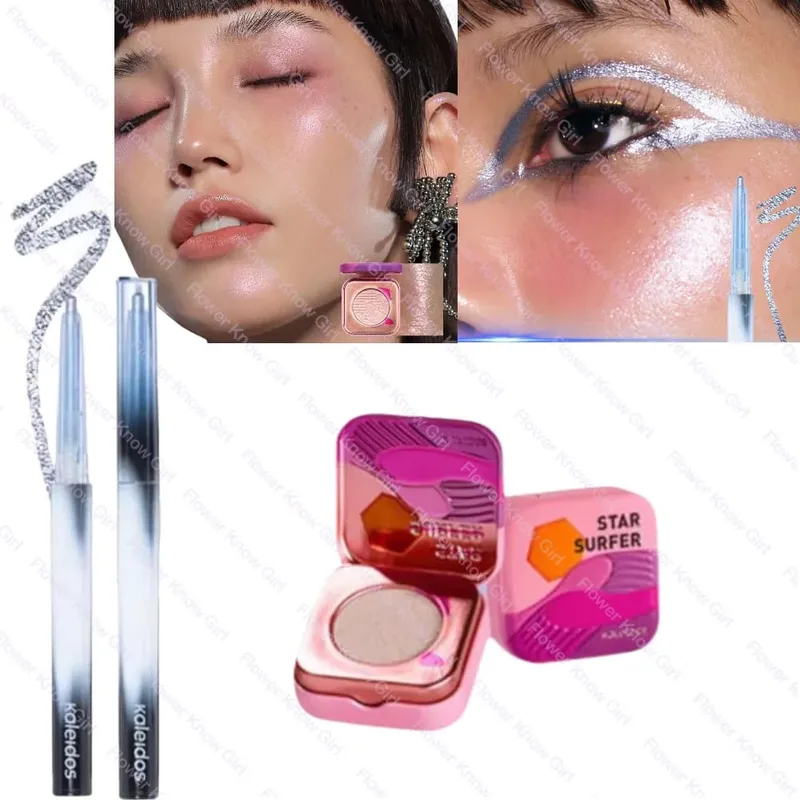 Kaleidos Chameleon Face Eye Makeup Set Gel Eyeliner Pencil Chameleon Eyeshadow Highlighter Chrome Glitter Diamond Powder — image 12