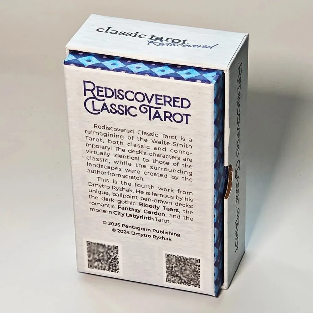 Trykt på 350GSM dobbeltpræget karton 12*7 cm Genopdaget klassisk tarotkort 78 stk. tarotkort tegnet med kuglepenne — image 3