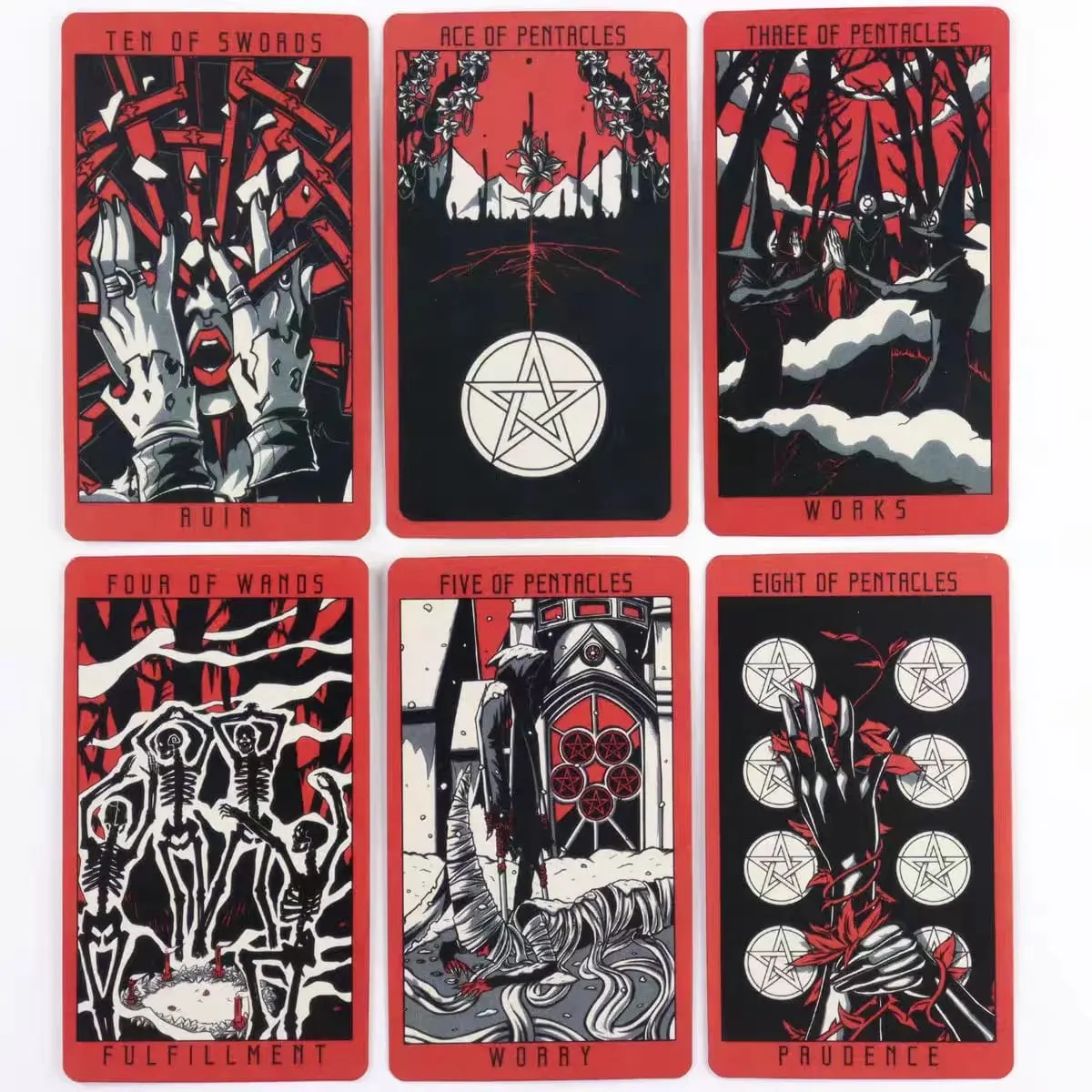 Lost Hollow Tarot Deck 80 Cards Gothic Dark Art Oracle Divination With Guidebook English Fortune Telling Cards Witch Gift — image 4