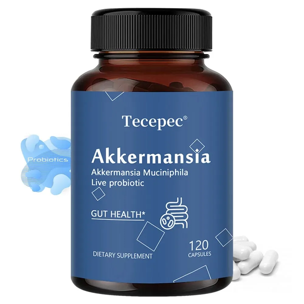 Akkermansia Muciniphila Probiotic Capsules 100MAFU - Prebiotic Inulin Supports Gut Lining Digestion & Intestinal Flora Balance — image 1