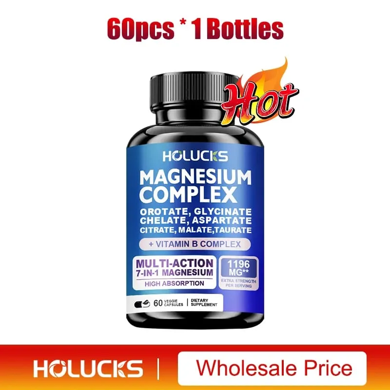 Magnesium Complex Supplements-Memory Bone & Promotes Brain Health Sleep Support Muscle Relaxation Stress & Anxiety Relief