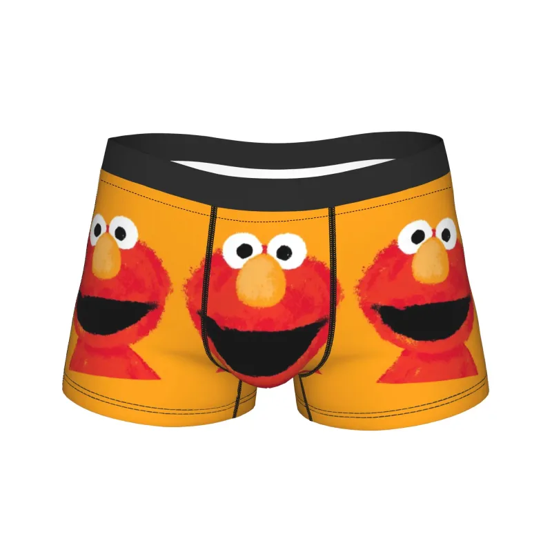 S-Sesames Streets Tango Elmo & Grover Pakaian Dalam Lelaki Seluar Pendek Seluar Dalam Lucu Boxershorts Kualiti Customs Seluar Dalam Besar