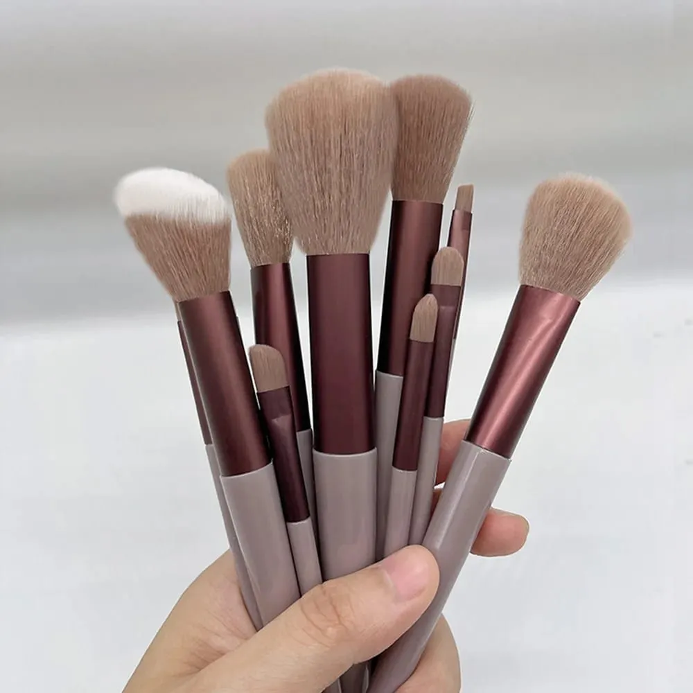 13Pcs Soft Beauty Makeup Brushes Set Foundation Eyeshadow Blush Cosmetic Tools with Storage Bag for Women — image 3