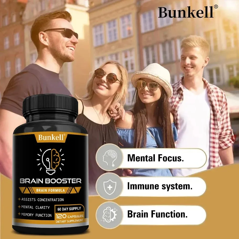 Brain Health Supplement - with Ginkgo Biloba Vitamin B12 Help Improve Cognitive Function and Memory Protect Nerve Cells — image 3