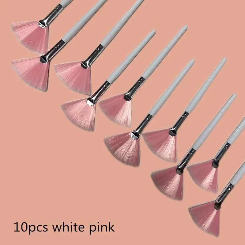 5/10pcs Fan Shape Foundation Makeup Brushes Multifunctional Facial Mask Brush Essential Oil Women Beauty Makeup Tools Brush — image 12