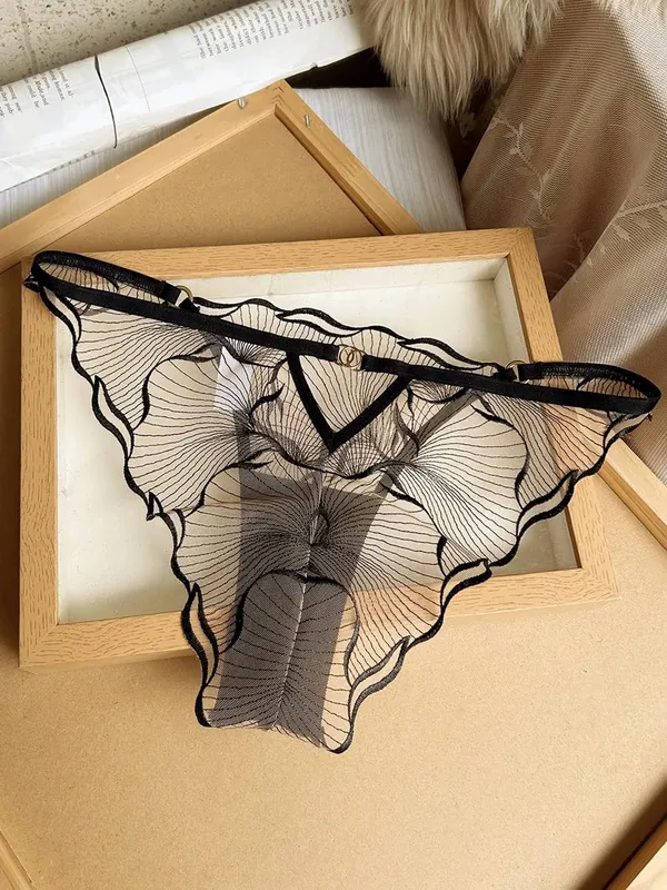 European Style Ultra Thin Sheer Lace Lingerie Set Embroidery Minimizer Bra Big Bust Support Slim Fit Underwear S-XL Size 32-38 — image 3