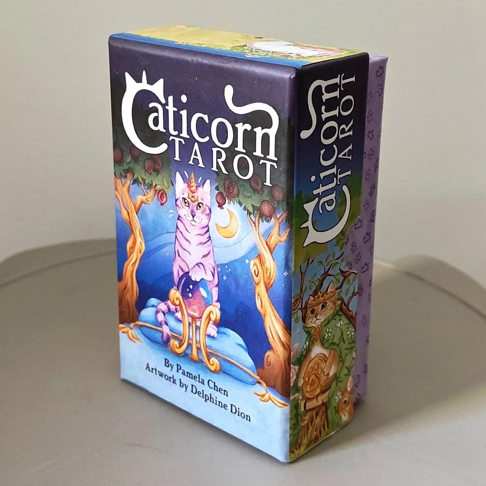 Deck in Rigid Box 78 Whimsical Watercolor Cat Cards Double-embossed Indie Deck for Cat Enthusiasts