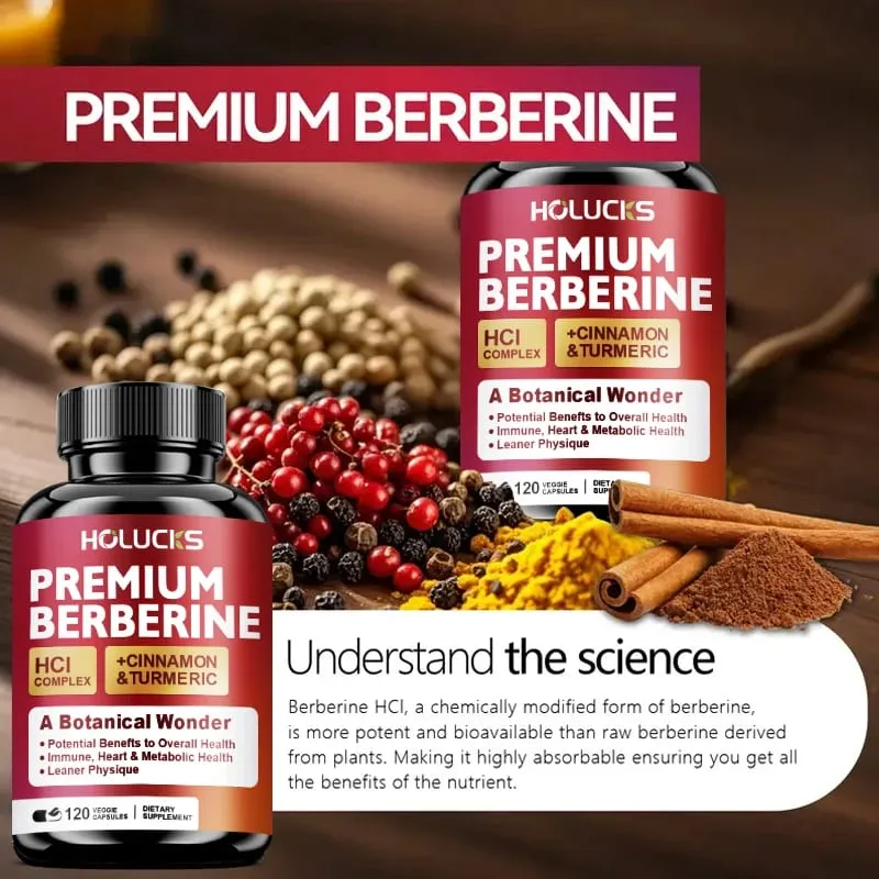 High-Potency Berberine Supplement Support Insulin Sensitivity & Healthy Cholesterol Hormonal Balance Aids Healthy Metabolism