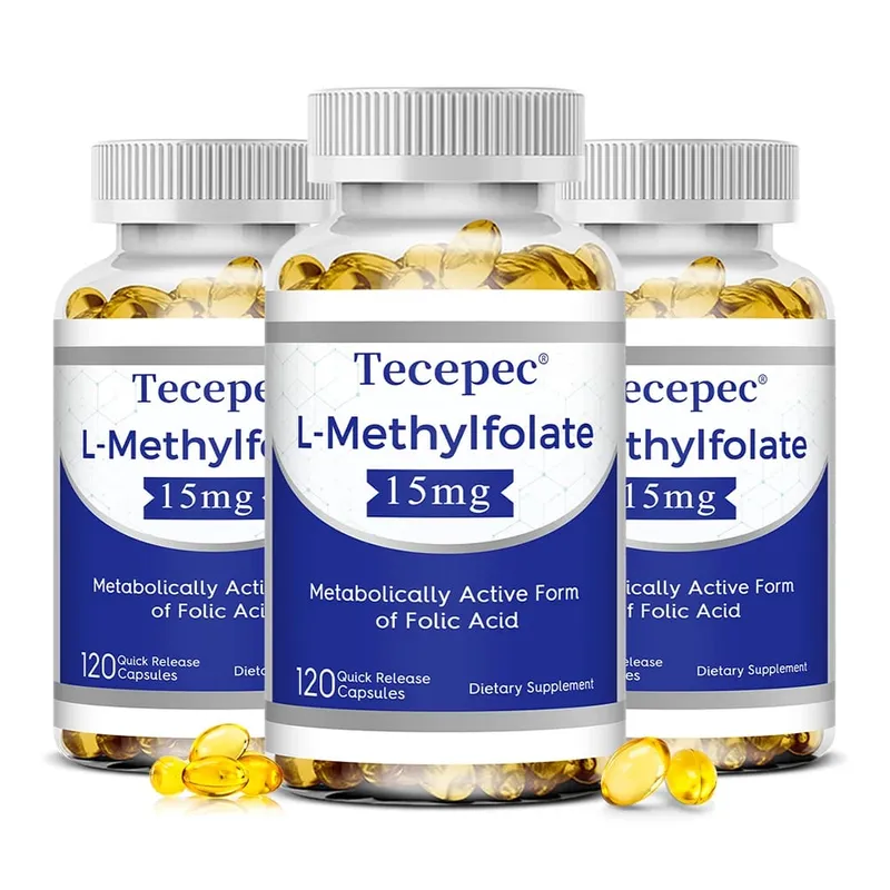 L-Methylfolate 15mg Supplement - Metabolically Active Form of Folic Acid Support Brain & Heart Health Non-GMO Gluten Free — image 9