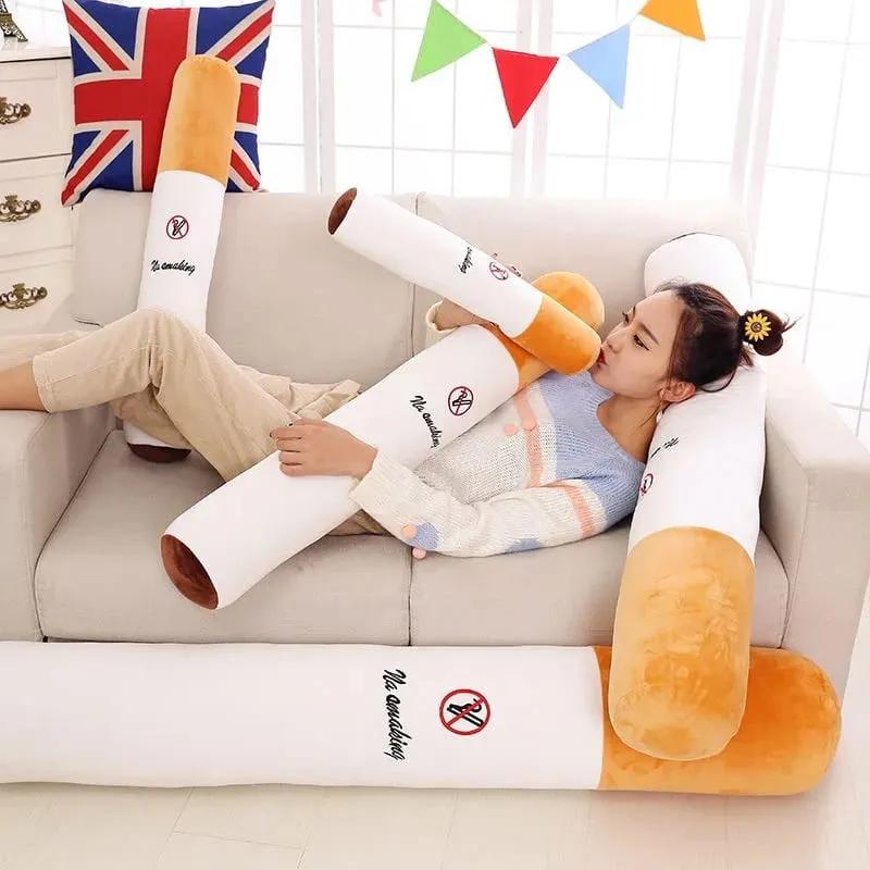 Hot Decoration Creative Smoking Cylindrical Sleeping Cushion Cigarette Pillow Plush Toys Fashion Boyfriend Birthday Gift — image 9