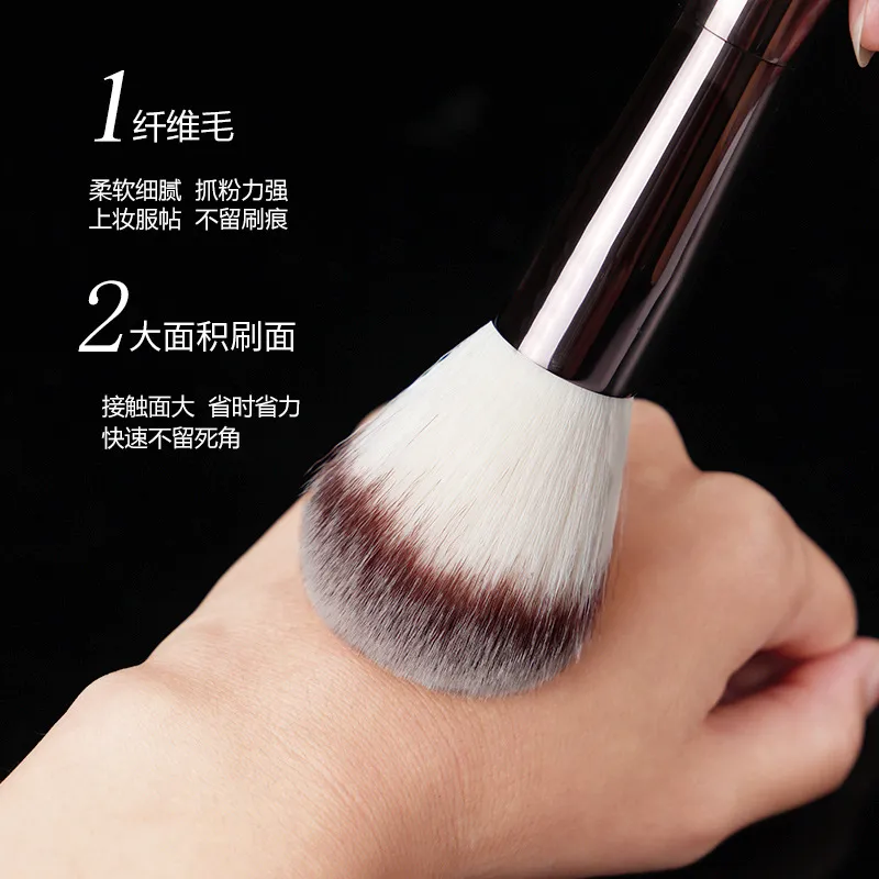1 piece #1 Big Powder Makeup brushes Contour Make up brush exquisite Professional Cosmetic tool metal handle with box — image 5