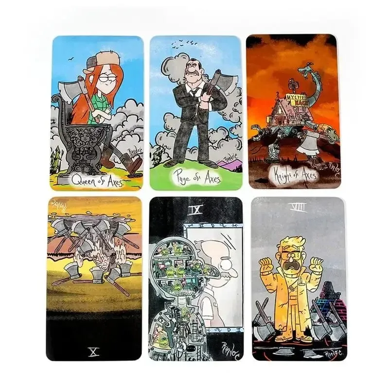 Carte dei Tarocchi misteriosi Un mazzo da 78 Gravity Falls Mazzo da 78 carte ispirato Versione inglese Witchy Beginner Tarocchi Giochi da tavolo